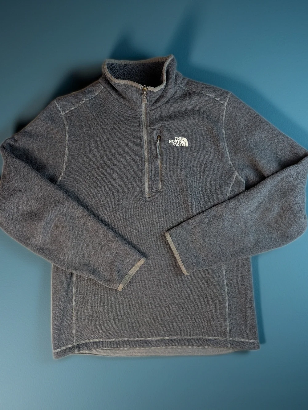 The North‎ Face Gordon Lyons Fleece Pullover Sweater 1/2 Zip Gray Mens L